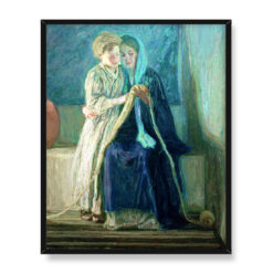Henry Ossawa Tanner Chrystus z matka studiujący pismo 40×50