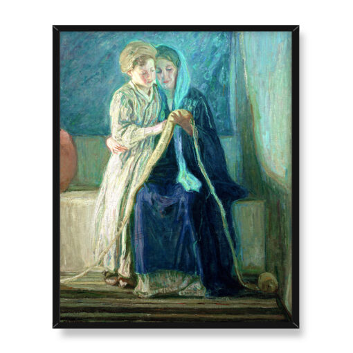 Henry Ossawa Tanner Chrystus z matka studiujący pismo 40x50