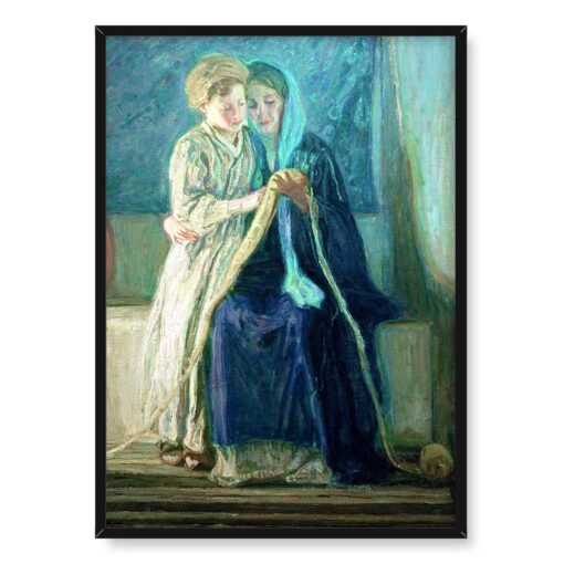 Henry Ossawa Tanner Chrystus z matka studiujący pismo 50x70