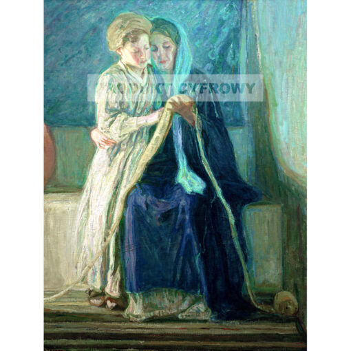 Henry Ossawa Tanner Chrystus z matka studiujący pismo — produkt cyfrowy do pobrania