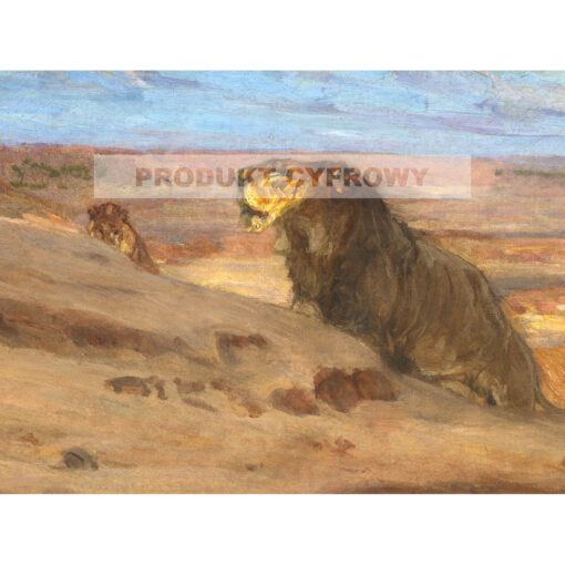Henry Ossawa Tanner Lwy na pustyni — produkt cyfrowy do pobrania