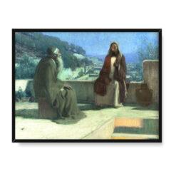 Henry Ossawa Tanner Nikodem odwiedzający Jezusa 40×30