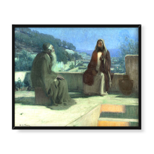 Henry Ossawa Tanner Nikodem odwiedzający Jezusa 50x40 w RAMIE