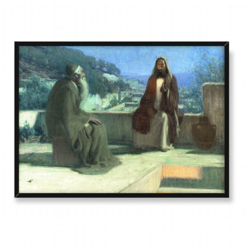 Henry Ossawa Tanner Nikodem odwiedzający Jezusa 70x50