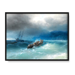 Iwan Ajwazowski Burza nad Morzem Czarnym 40×30