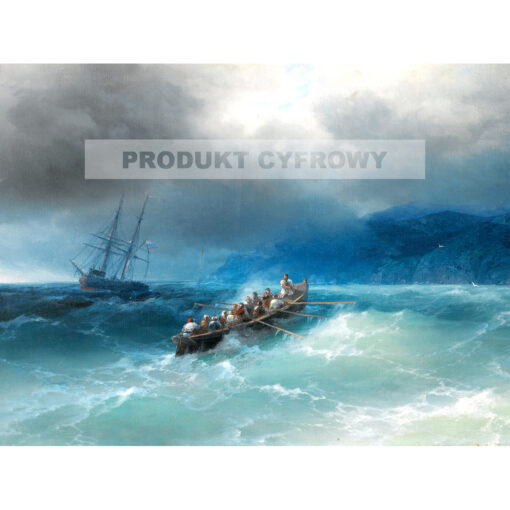 Iwan Ajwazowski Burza nad Morzem Czarnym — produkt cyfrowy do pobrania