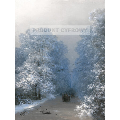 Iwan Ajwazowski Krajobraz zimowy — produkt cyfrowy do pobrania