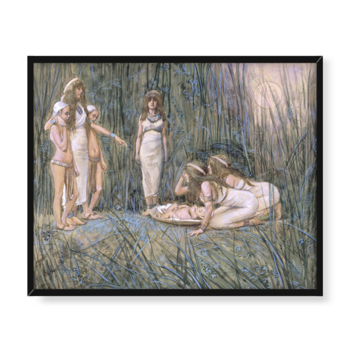 James Tissot Córka faraona przyjmuje matkę Mojżesza 50x40 w RAMIE