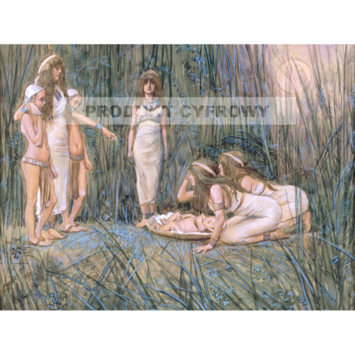 James Tissot Córka faraona przyjmuje matkę Mojżesza — produkt cyfrowy do pobrania