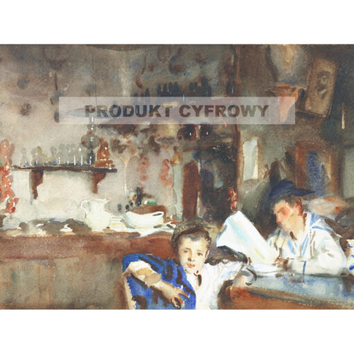 John Singer Sargent Wenecka trattoria — produkt cyfrowy do pobrania