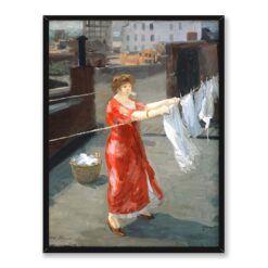 John Sloan Czerwone kimono na dachu 30×40