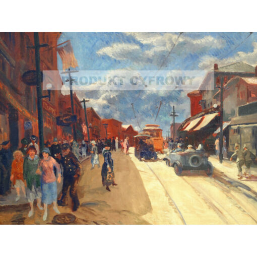 John Sloan Główna ulica Gloucester — produkt cyfrowy do pobrania