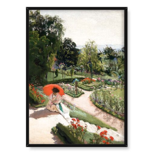 Józef Mehoffer Czerwona parasolka 50x70