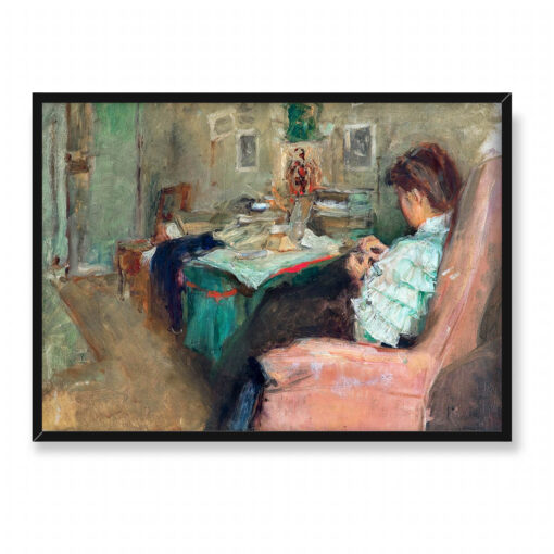 Józef Mehoffer Młoda kobieta szyjąca 70x50