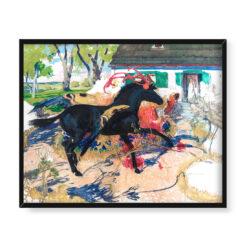 Józef Mehoffer Pegaz wśród kwiatów 50×40