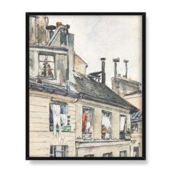 Józef Mehoffer Widok z okna pracowni w Paryżu 40×50