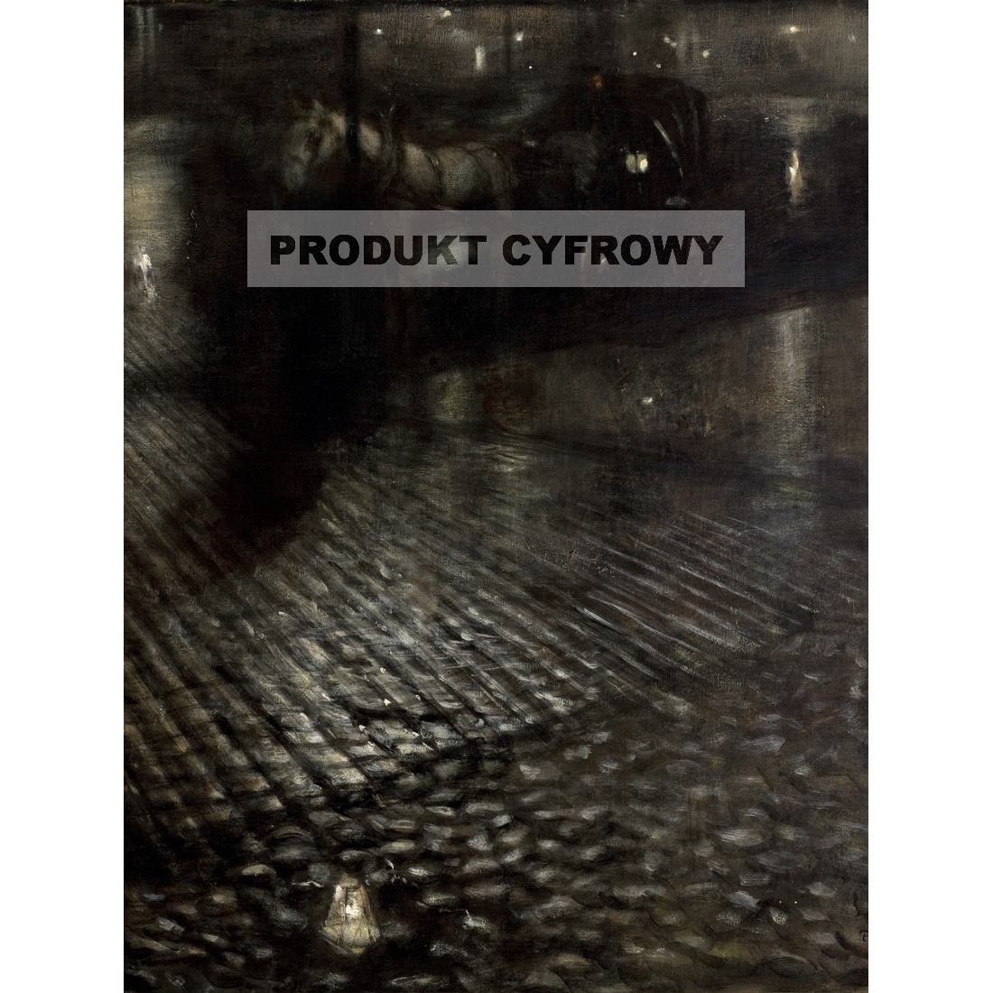 Józef Pankiewicz Dorożka w deszczu — produkt cyfrowy do pobrania