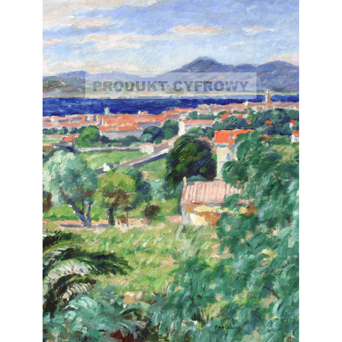 Józef Pankiewicz Pejzaż z Saint-Tropez — produkt cyfrowy do pobrania