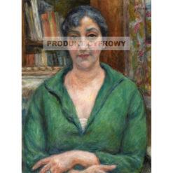 Józef Pankiewicz Portret żony w zielonym swetrze — produkt cyfrowy do pobrania