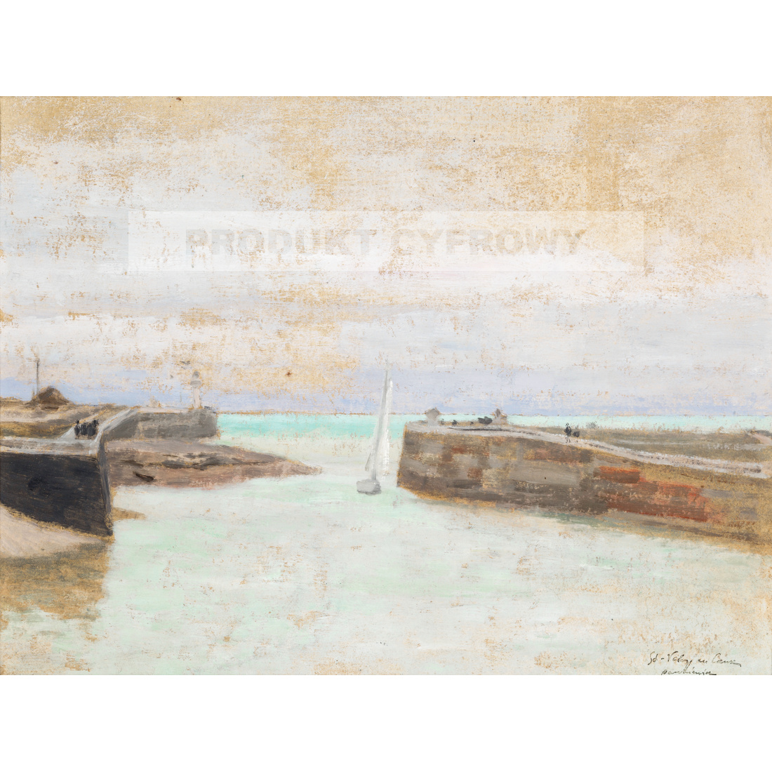 Józef Pankiewicz Wejście do portu w St Valery-en-Caux — produkt cyfrowy do pobrania