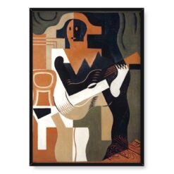Juan Gris Arlekin siedzący z gitarą 50×70
