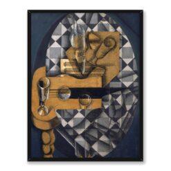 Juan Gris Gitara i kieliszki 30×40