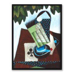 Juan Gris Kieliszek i karty do gry 30×40