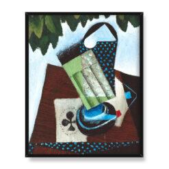 Juan Gris Kieliszek i karty do gry 40×50