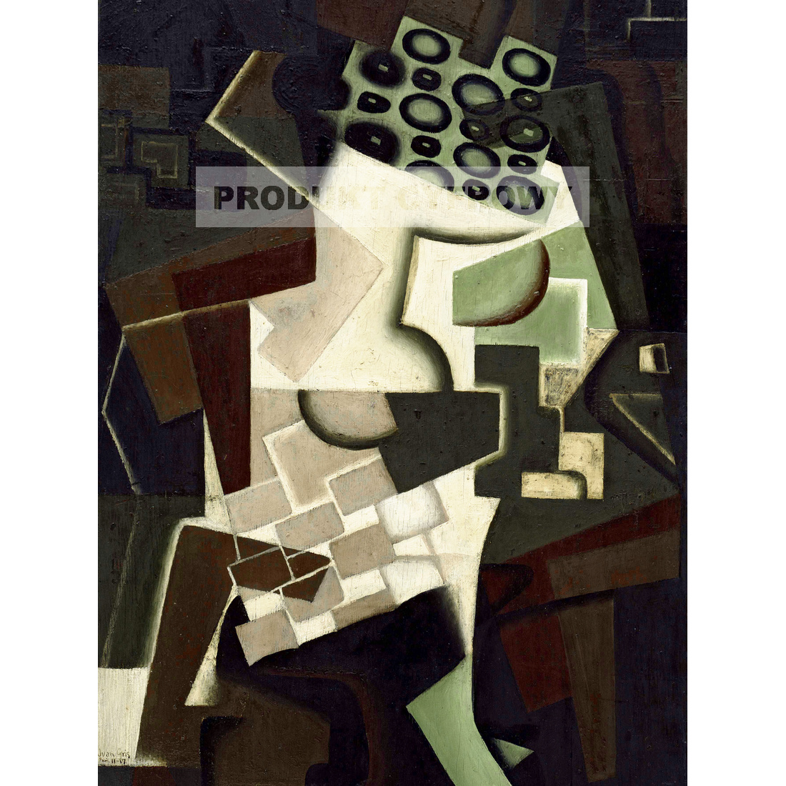 Juan Gris Kompotier i kraciasty obrus — produkt cyfrowy do pobrania