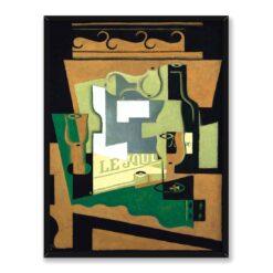 Juan Gris Martwa natura z butelką Bordeaux 1919 30×40