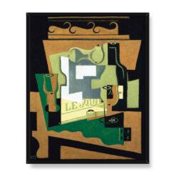 Juan Gris Martwa natura z butelką Bordeaux 1919 40×50