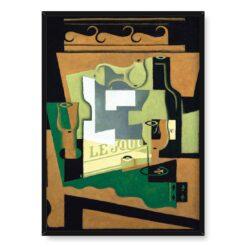 Juan Gris Martwa natura z butelką Bordeaux 1919 50×70