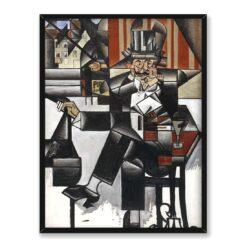 Juan Gris Mężczyzna w kawiarni 30×40