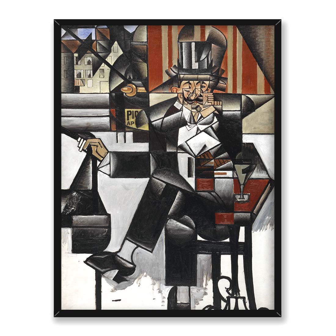 Juan Gris Mężczyzna w kawiarni 30x40