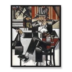 Juan Gris Mężczyzna w kawiarni 40×50