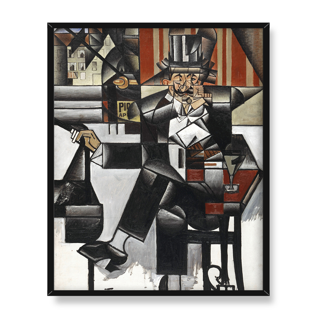 Juan Gris Mężczyzna w kawiarni 40x50