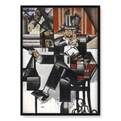 Juan Gris Mężczyzna w kawiarni 50×70