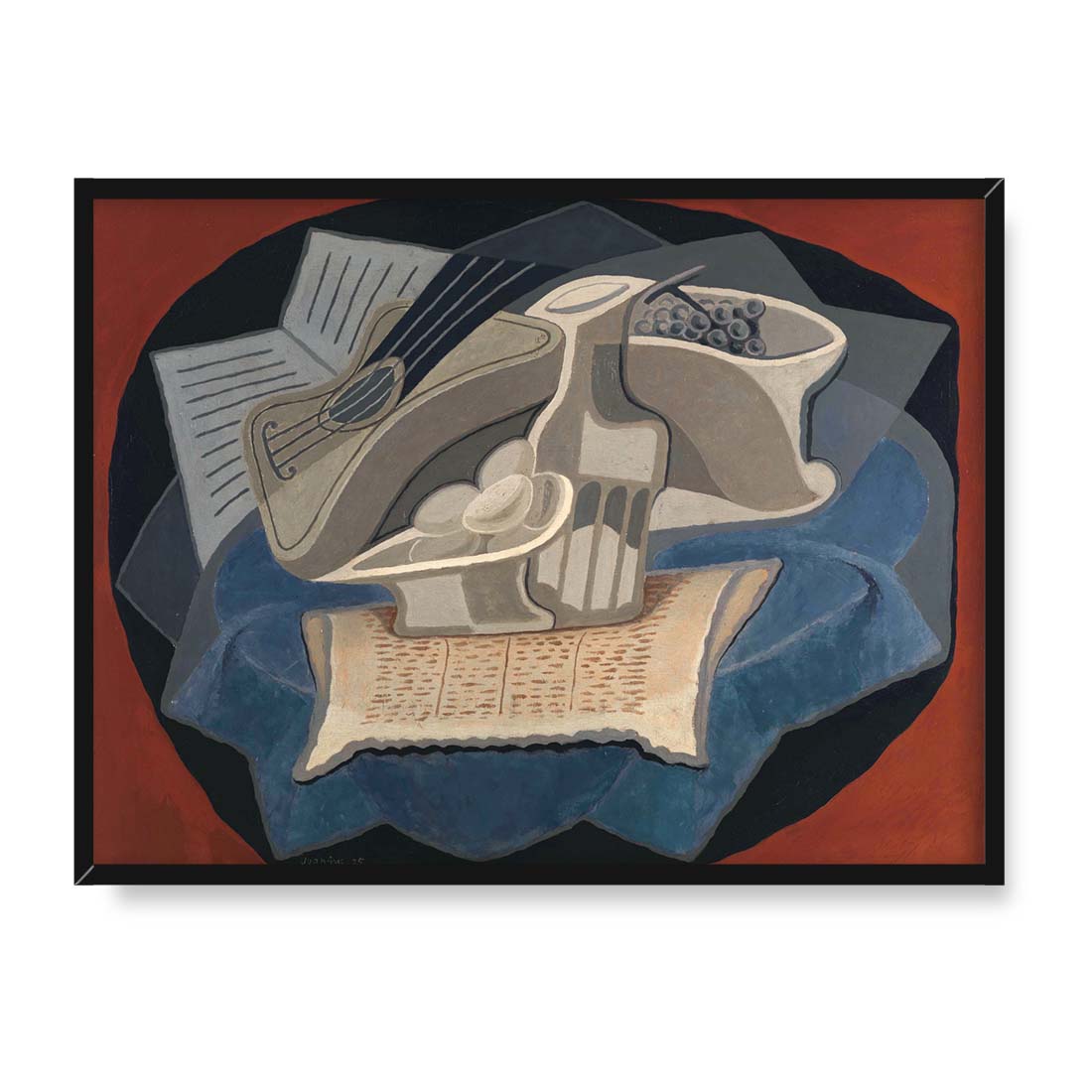 Juan Gris Niebieski dywan 40x30 w RAMIE