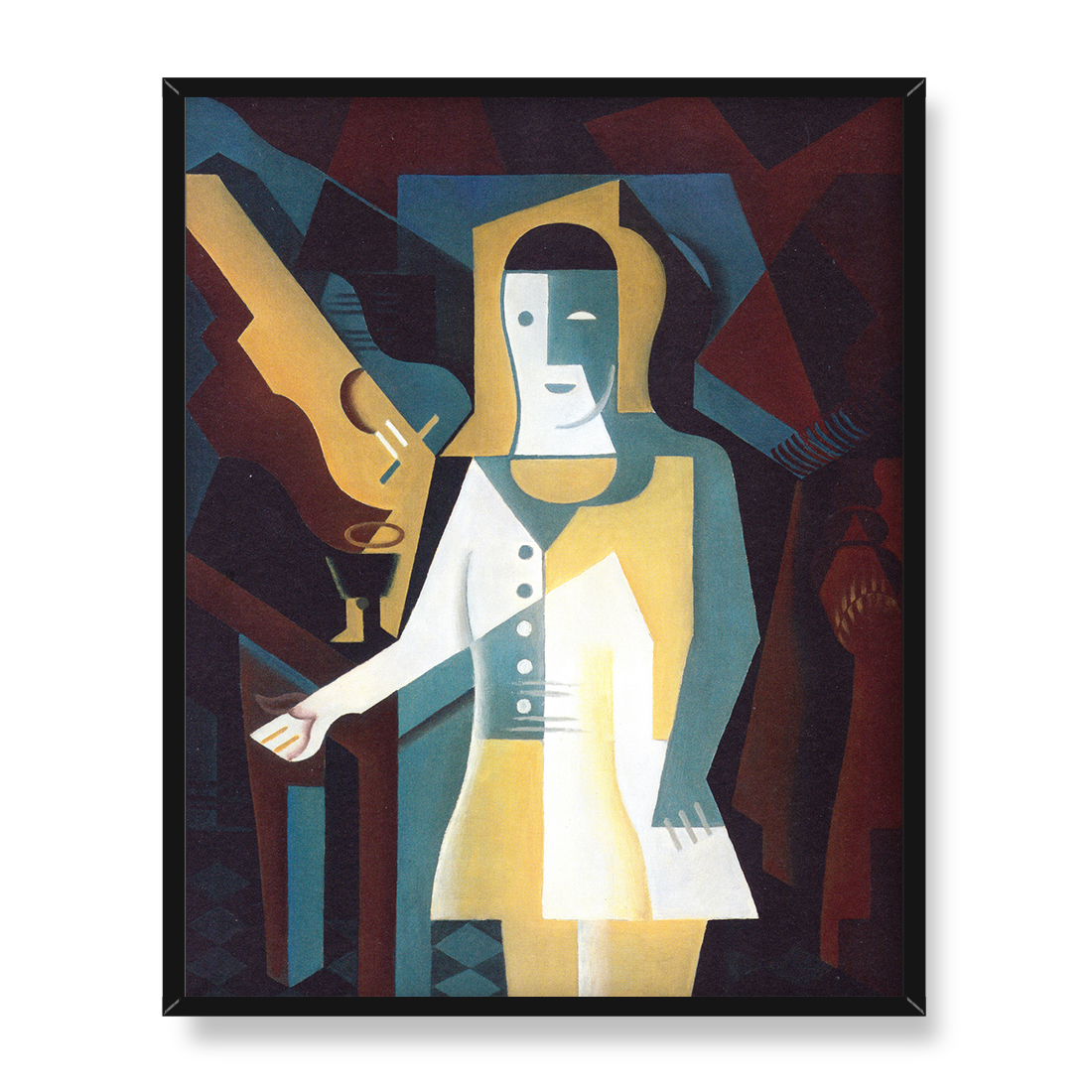 Juan Gris Pierrot z winogronem 40x50