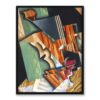 Juan Gris Skrzypce i kieliszek 1963 30×40 w RAMIE Juan Gris Skrzypce i kieliszek 1963 30×40 w RAMIE
