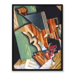 Juan Gris Skrzypce i kieliszek 1963 30×40