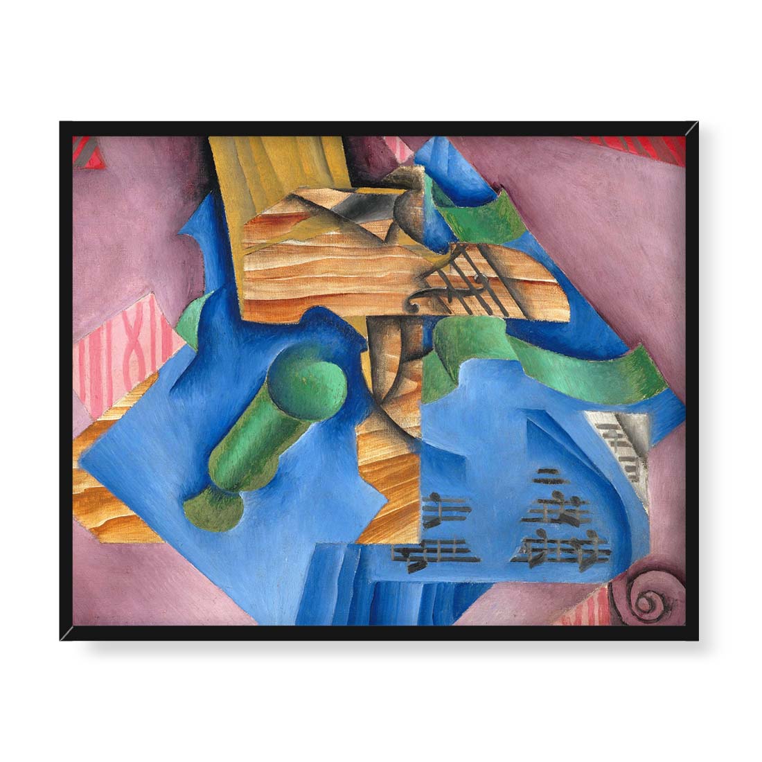 Juan Gris Skrzypce i kieliszek 50x40 w RAMIE