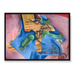 Juan Gris Skrzypce i kieliszek 70×50