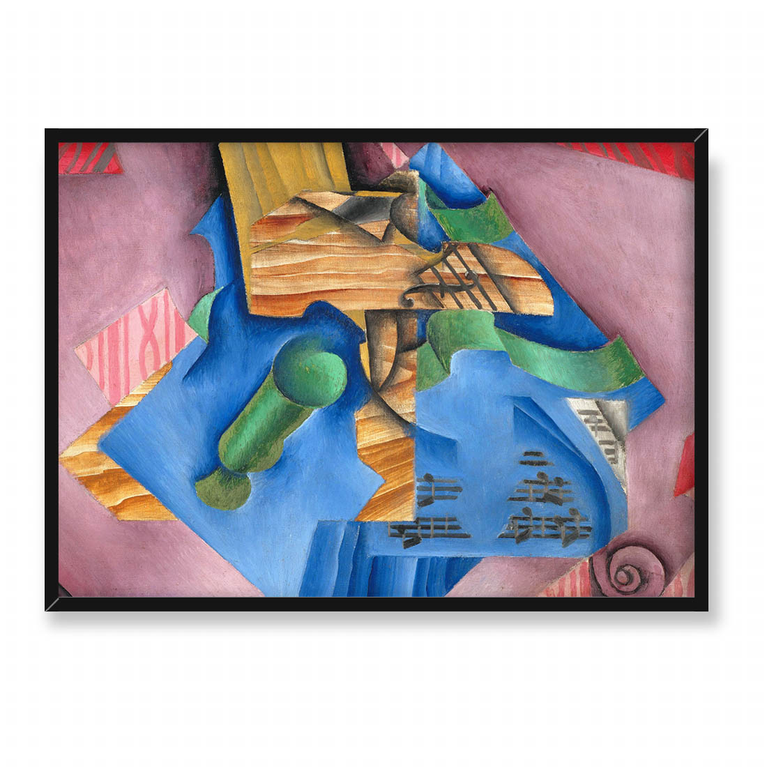 Juan Gris Skrzypce i kieliszek 70x50