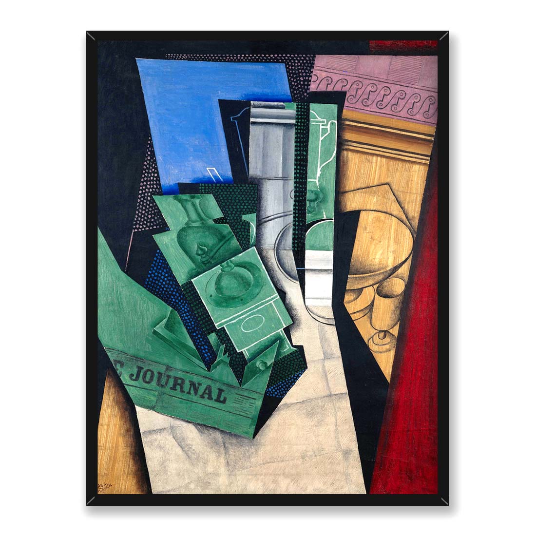 Juan Gris Stół w kawiarni 1912 30x40 w RAMIE