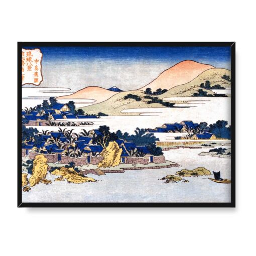 Katsushika Hokusai Gaje bananowe Osiem widoków Ryukyu 40x30 w RAMIE