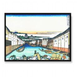 Katsushika Hokusai Most Nihonbashi 36 widoków Fuji 70×50