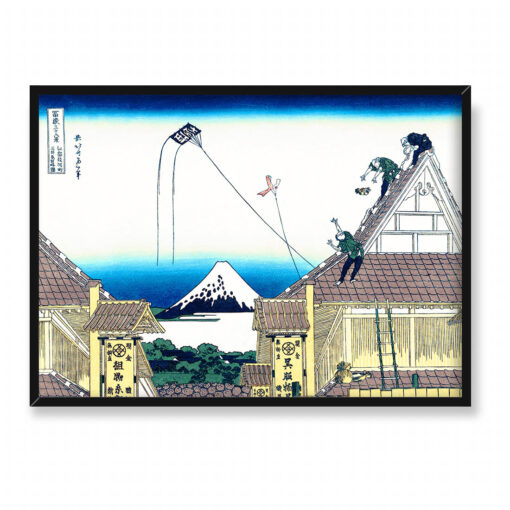 Katsushika Hokusai Sklep przy ulicy Suruga w Edo 36 widoków Fuji 70x50