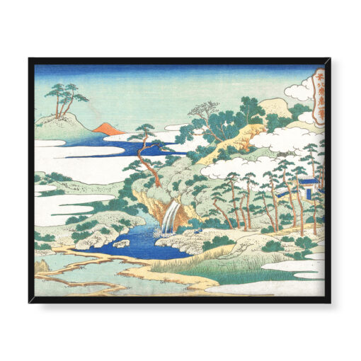 Katsushika Hokusai Święte źródło Jogaku 50x40 w RAMIE