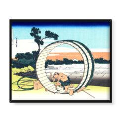 Katsushika Hokusai Widok z prowincji Owari 36 widoków Fuji 50×40